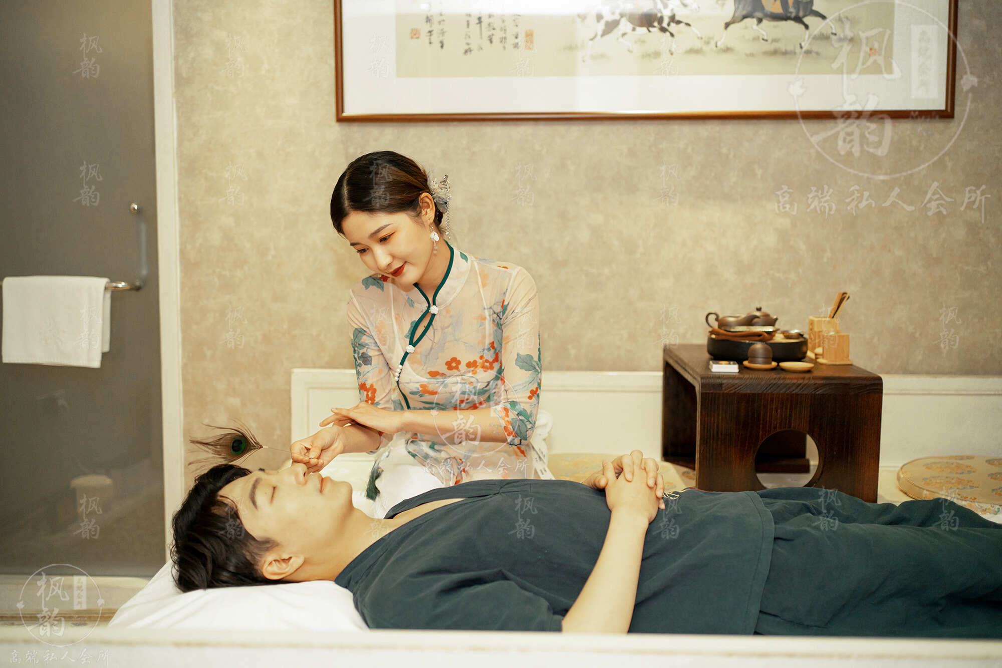 珠海上海陆家嘴男子精英会馆实体店、服务很到位,艺师按的很用心